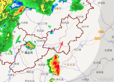 【雷雨天气提醒】目前从化方向有雷雨云团北抬移近，预计未来1-2小时我县...