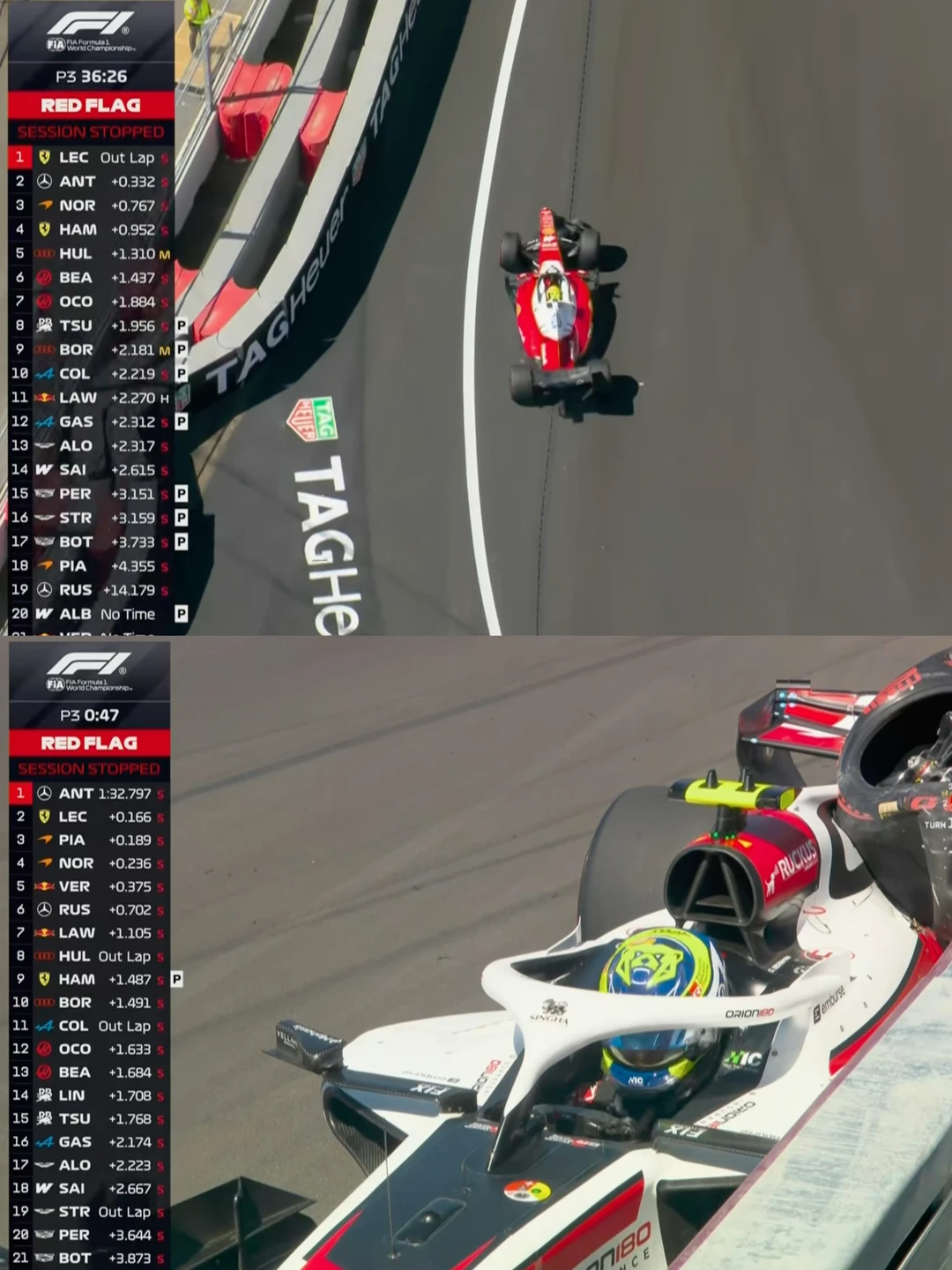 F1西班牙三练：两次红旗，安东内利最快