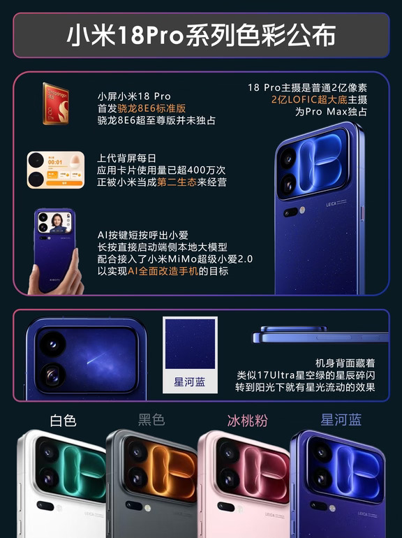 小米18Pro配色曝光，但这6点几乎鲜有人提及