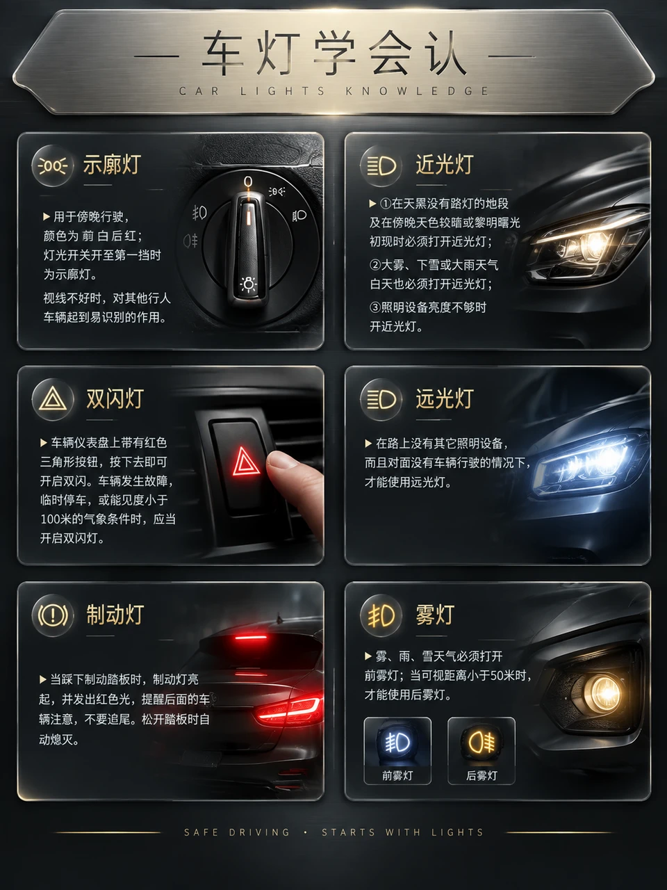 🚗车灯认不全，上路太危险！