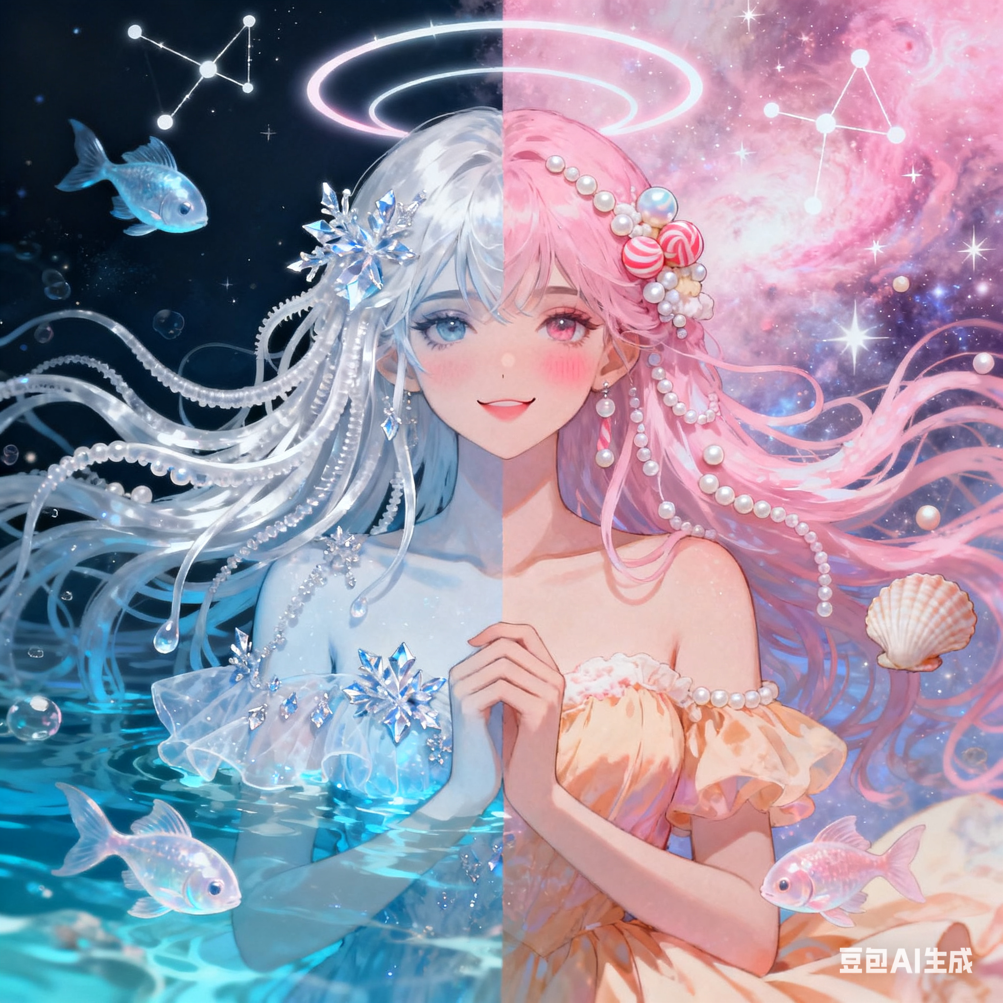 双鱼座女孩-可盐可甜的小可爱         “可盐可甜”用来形容双鱼...