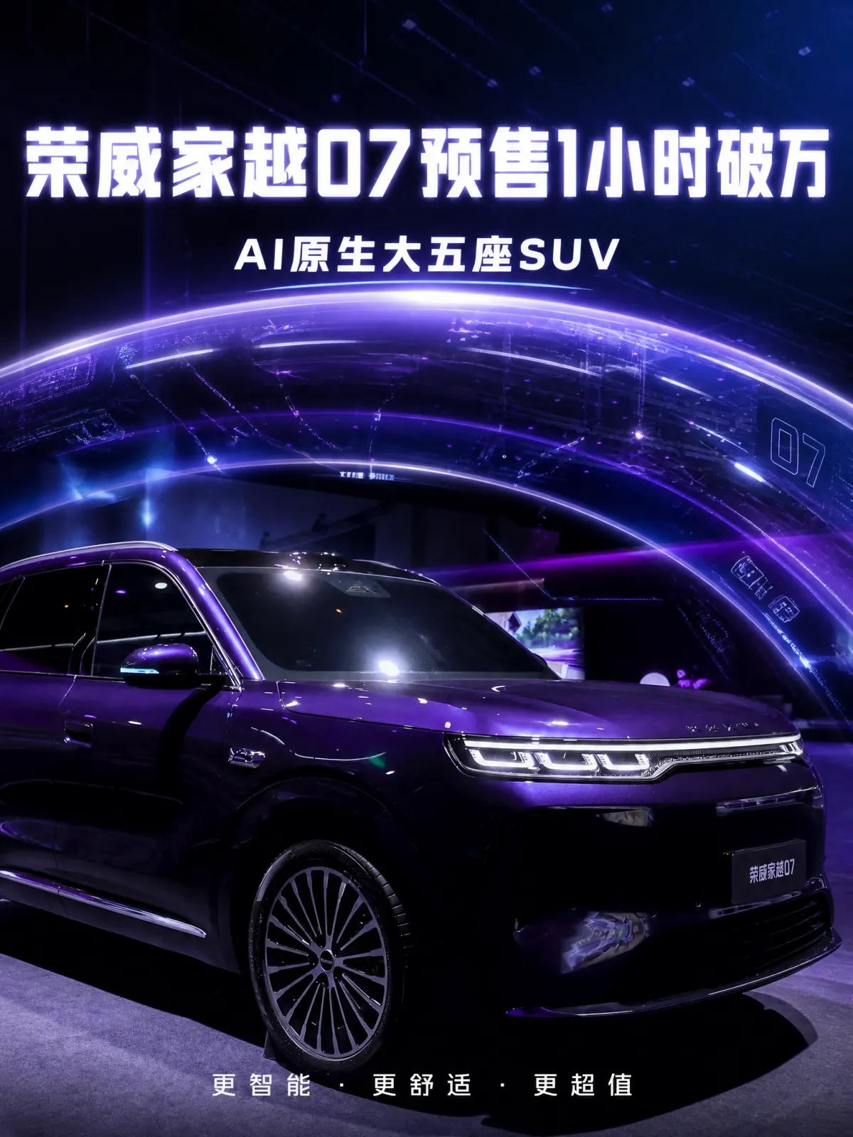 15万的车，凭什么把官方订车程序挤到卡顿？
预售通道刚打开，订单就涌了进来。荣威家越07线上预售1小时破万，官方小程序一度卡顿，有网友晒出预售10分钟的下单截图，交付排期已排到数月之后。社交平台上，“15万新能源SUV”“大五座SUV”的咨询帖一条接一条。订车程序都被挤卡，这台车卖的到底是什么？