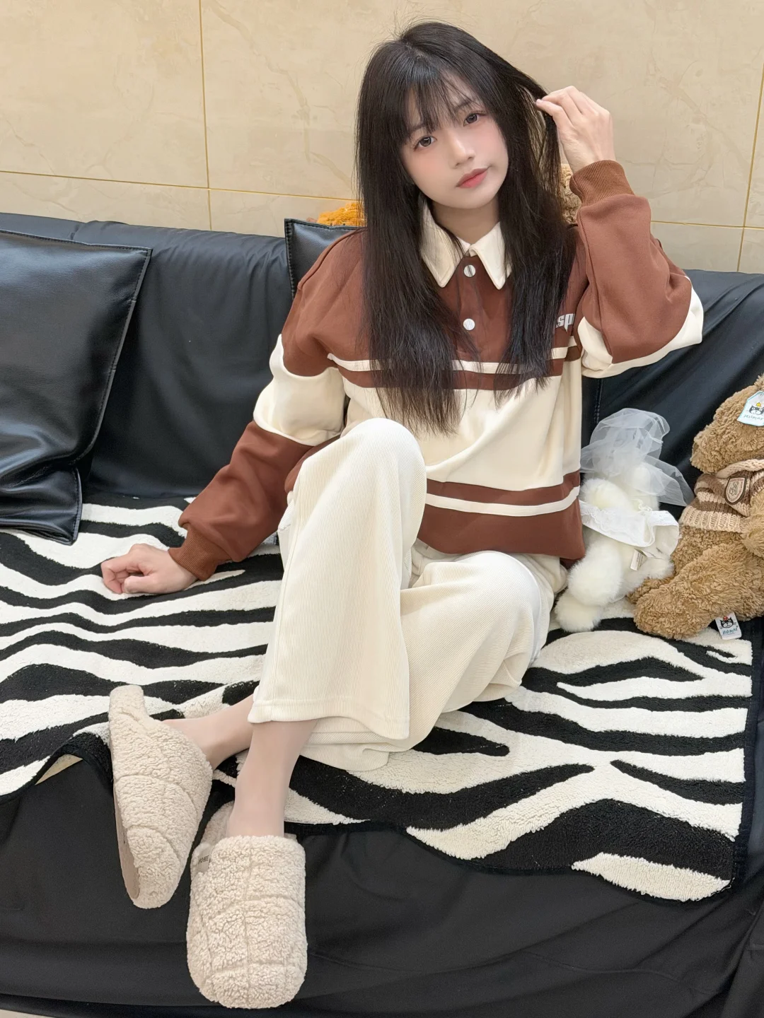 韩系慵懒感的裤子星人