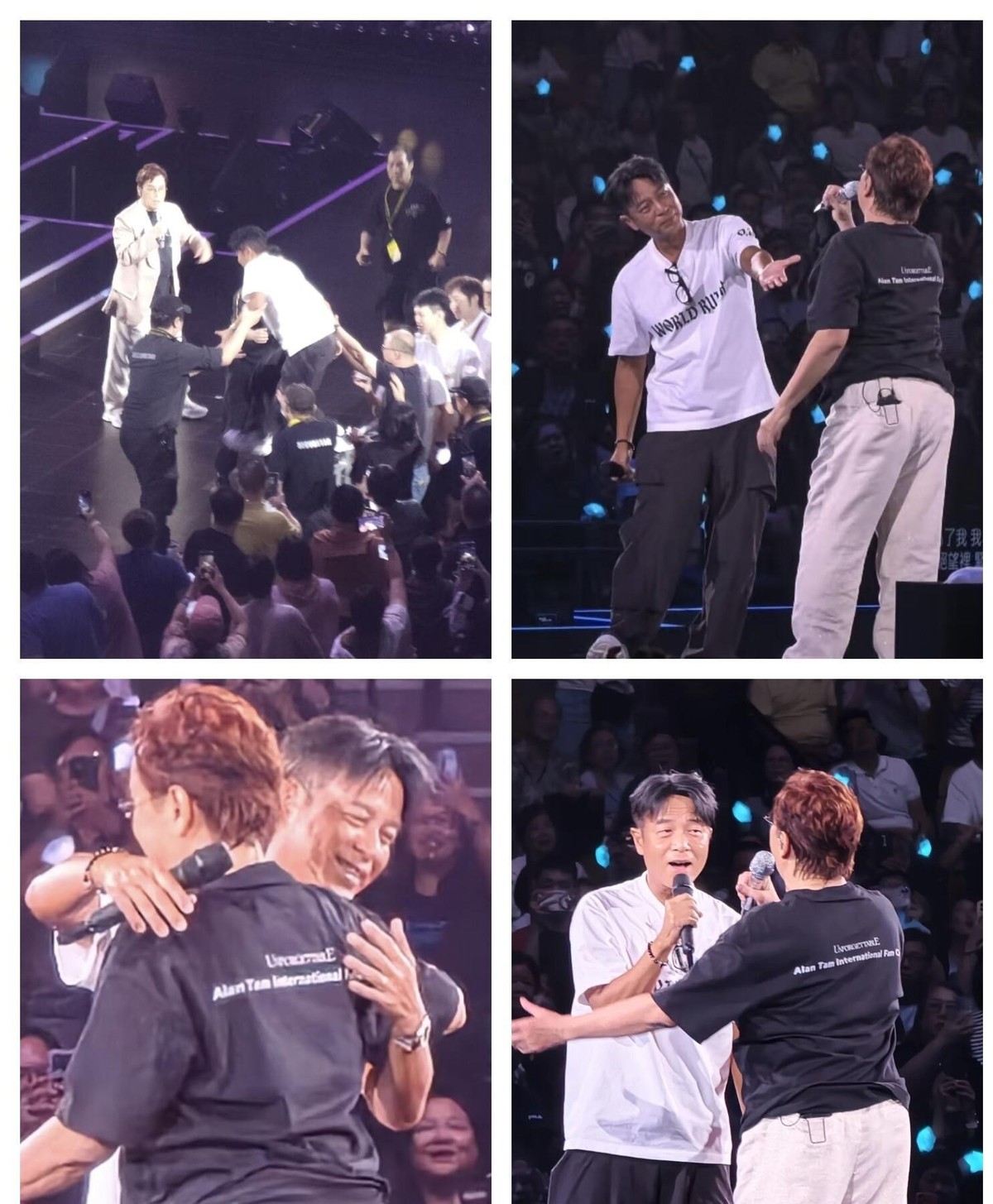 76岁谭咏麟演唱会随手一点，没彩排没对词，直接把观众席的李克勤拽上台合唱《朋友》。李克勤跨过栏杆上台，连耳机都没戴，全靠跟着谭咏麟的节奏唱，结果稳得像排练过一百遍。很多歌手请嘉宾恨不得提前彩排三天，谭咏麟倒好，主打一个来了就唱。这背后不是运气，是左麟右李几十年交情攒下的默契，是肌肉记忆里的和声，是彼