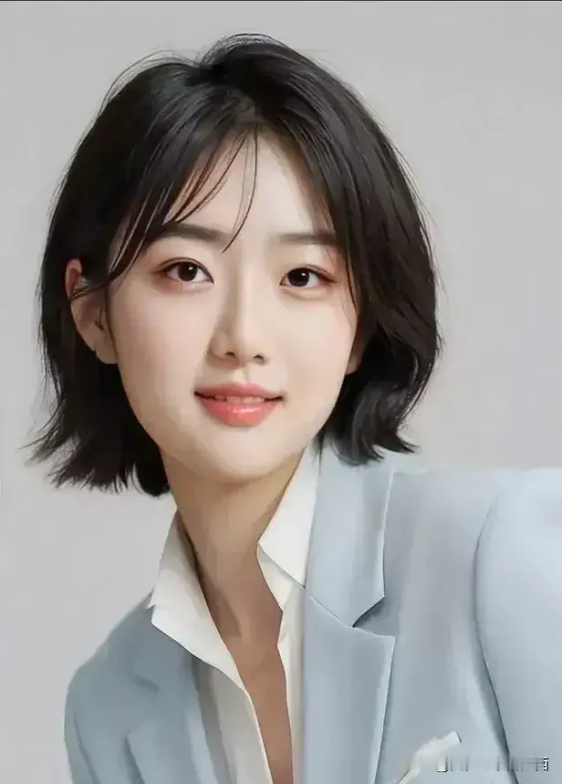 她好美啊，这颜值，这身材也太好了吧！长相甜美，精致的五官，短发的造型很...