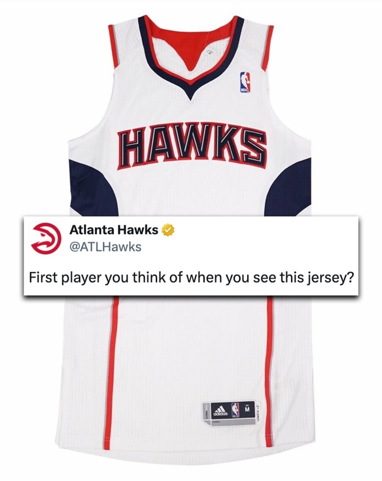 #篮天下[超话]# 看到这件老鹰球衣，你首先会想到谁？

Images via atlhawks#蒯曼2比3韩莹# ​