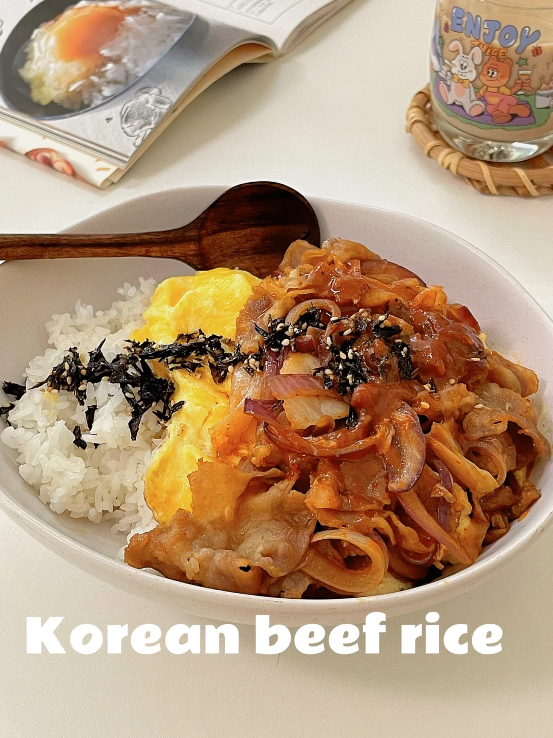 韩式辣炒肥牛滑蛋盖饭🍛酸辣过瘾❗️瞬间光盘