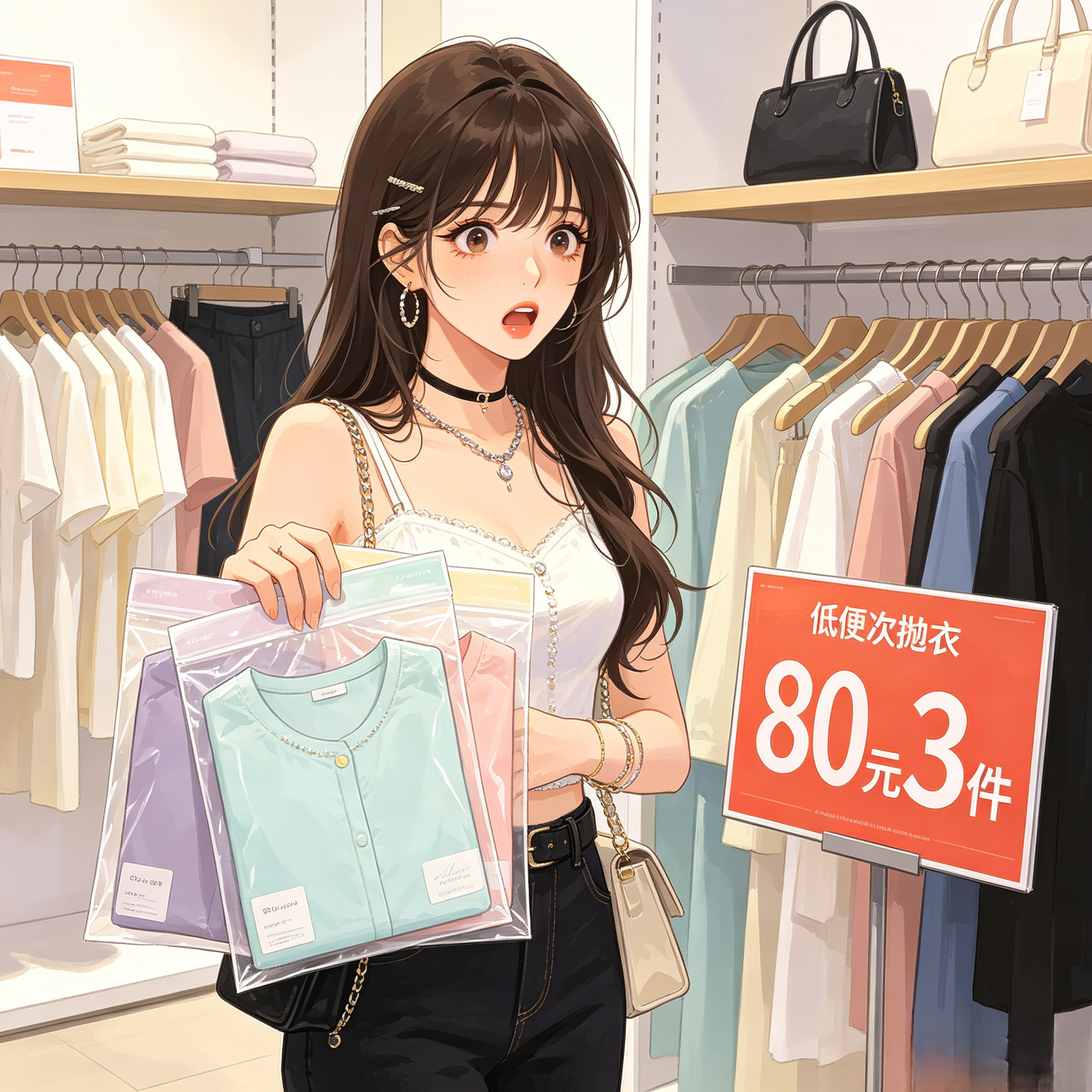 女生80元买了3件“次抛衣”，穿完就扔，这件事在网上引起热议，你怎么看，评论区留下你的看法。
 
其实想想也不奇怪：现在不少女生买衣服，早就不是为了“穿一辈子”。拍照要换新，约会要换新，出差旅行更想轻松——行李箱一塞，穿完直接丢，省得洗、省得带、也省得回家整理衣柜。80元3件，平均一件二十多，算下来