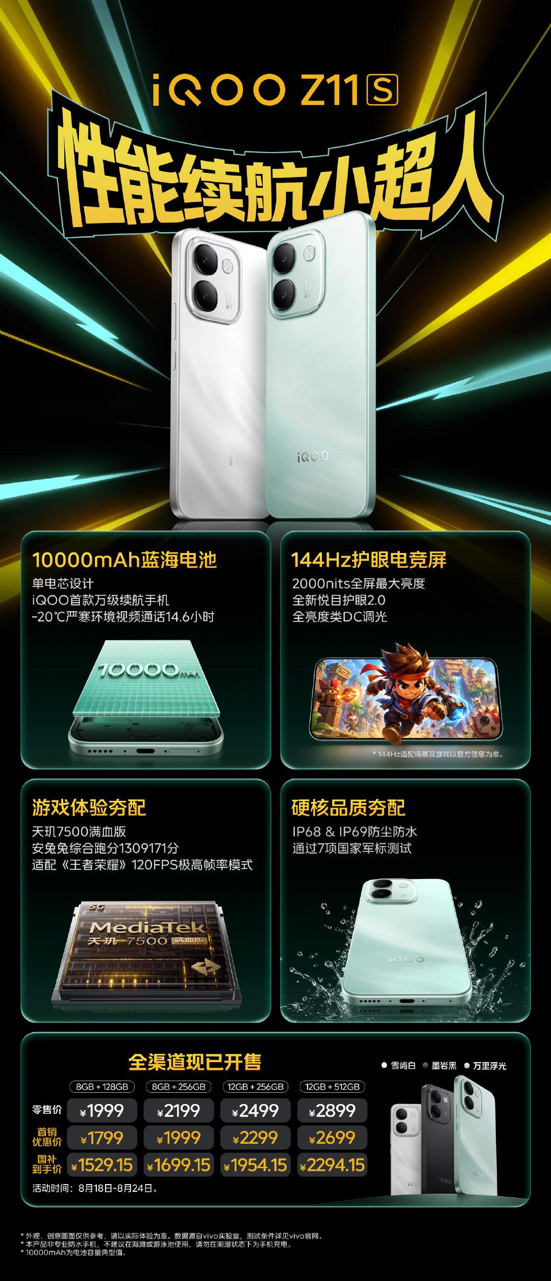 iQOO Neo11至尊版和iQOO Z11s的一图读懂来了 ​
