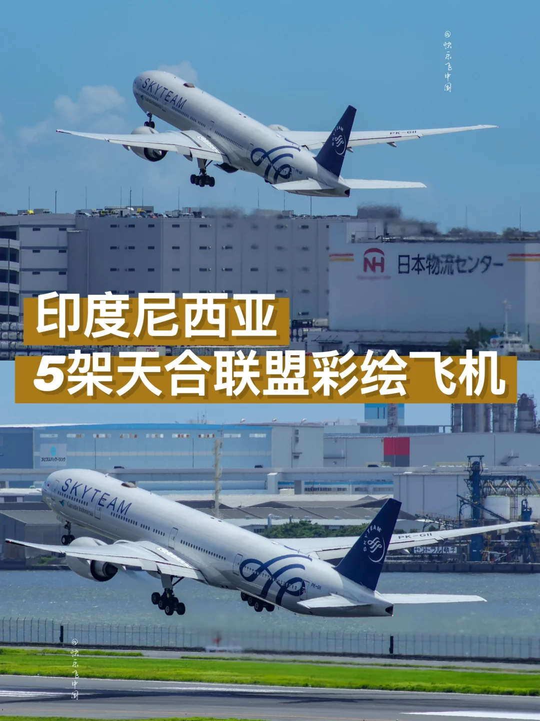 印度尼西亚，5架天合联盟彩绘飞机。