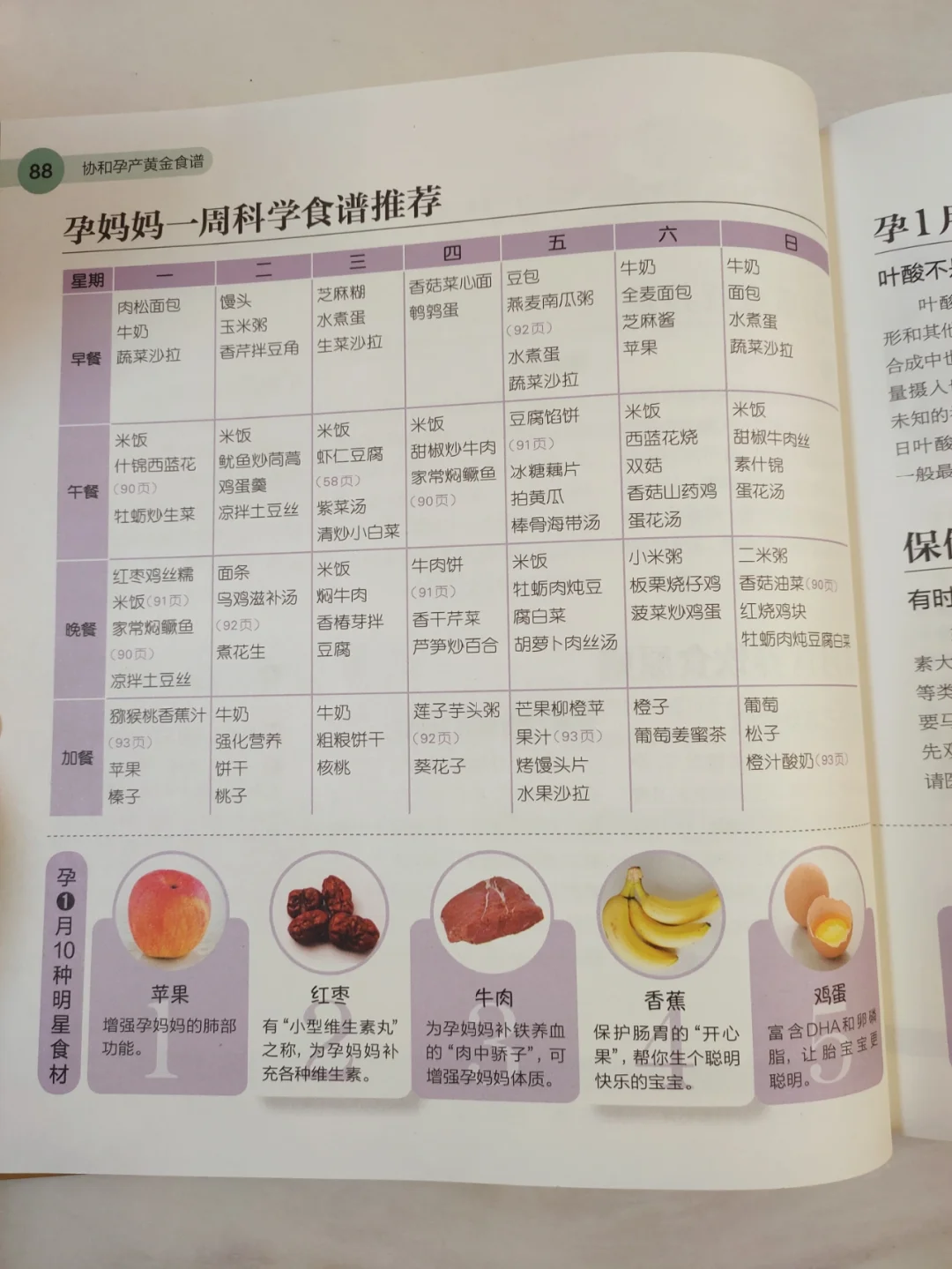 【孕期食谱】分享协和医院孕期黄金食谱