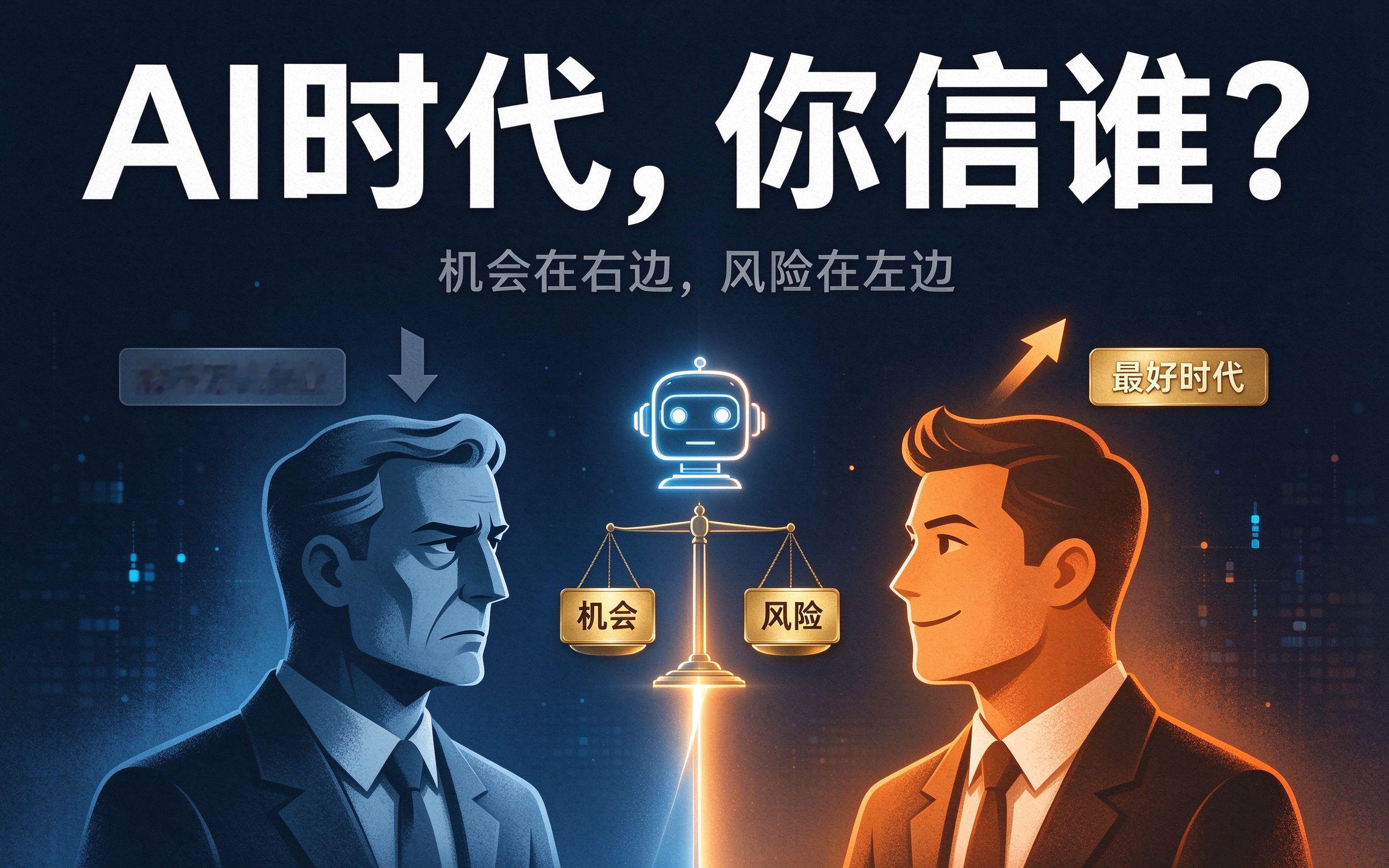 同样一件事，一个人说“现在是找工作最好的时候”，另一个人说“数千万人要失业、可能深度衰退”。你信谁？他们说的都是AI。

9月30日，OpenAI掌门人奥尔特曼在旧金山对着一群刚毕业的年轻人说：“我认为，现在是进入就业市场最好的时候。”理由是AI会消灭一些工作，但会创造更多。

可就在同一周，前美国