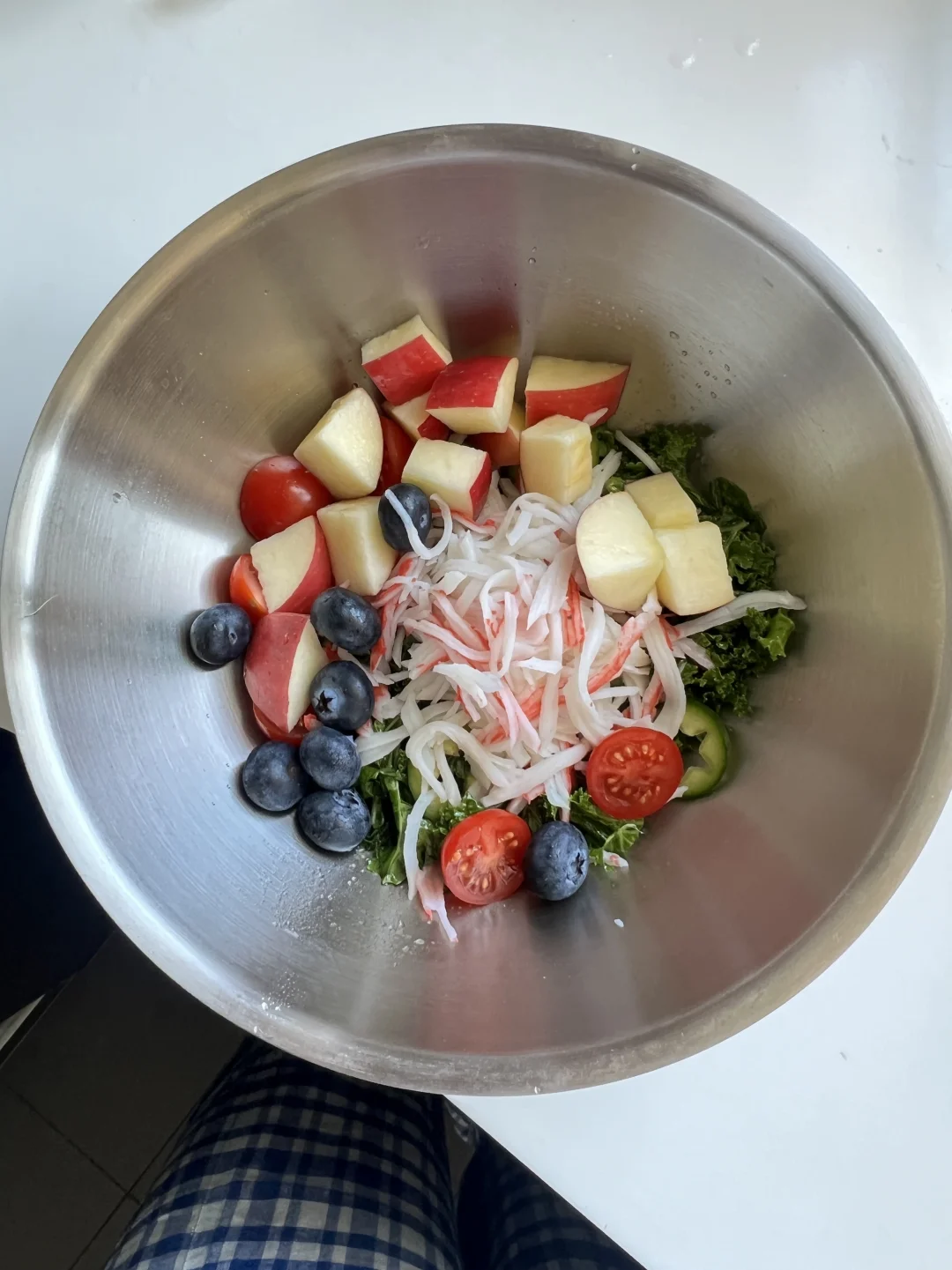 我好爱这一盆🥗喜提110.1👏👏🥬🥚🍅🫐🦀