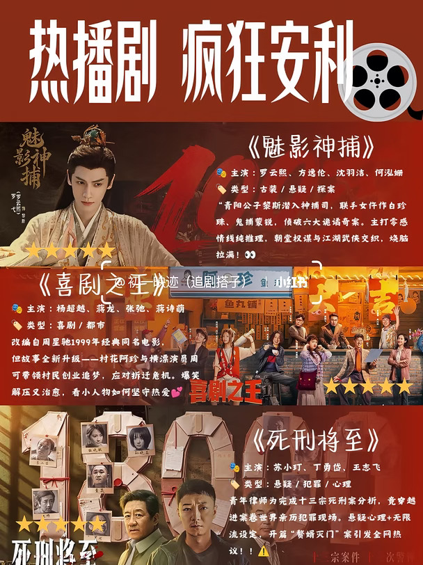 近期热播剧必看三强📺！是谁还没👀啊