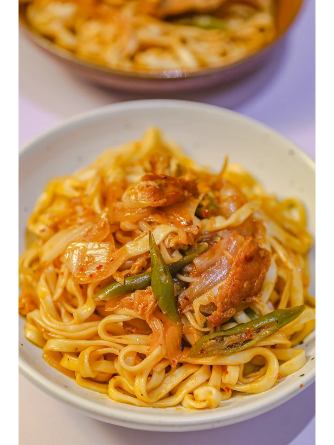 1000种面条不重样（172）韩式泡菜五花肉炒面