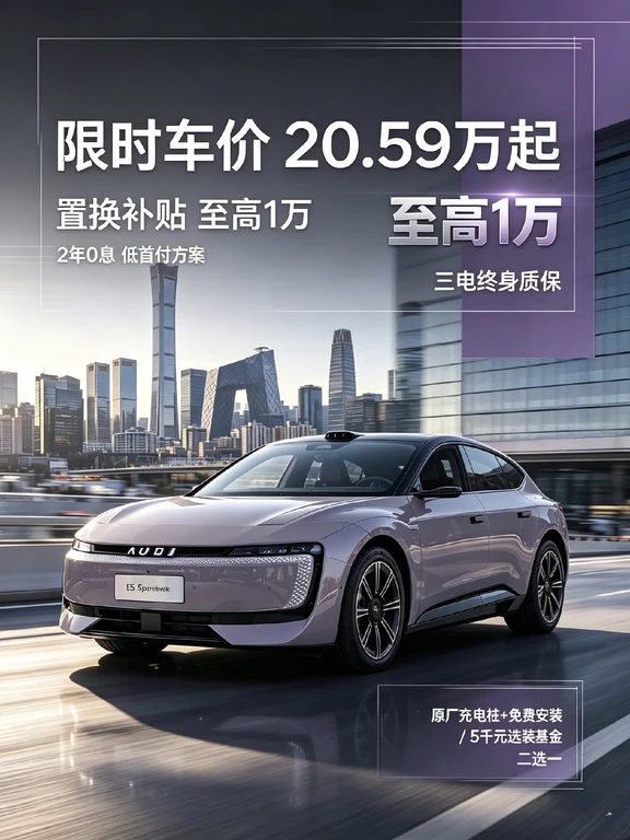 还觉得豪华纯电轿跑贵？奥迪E5打破固有认知