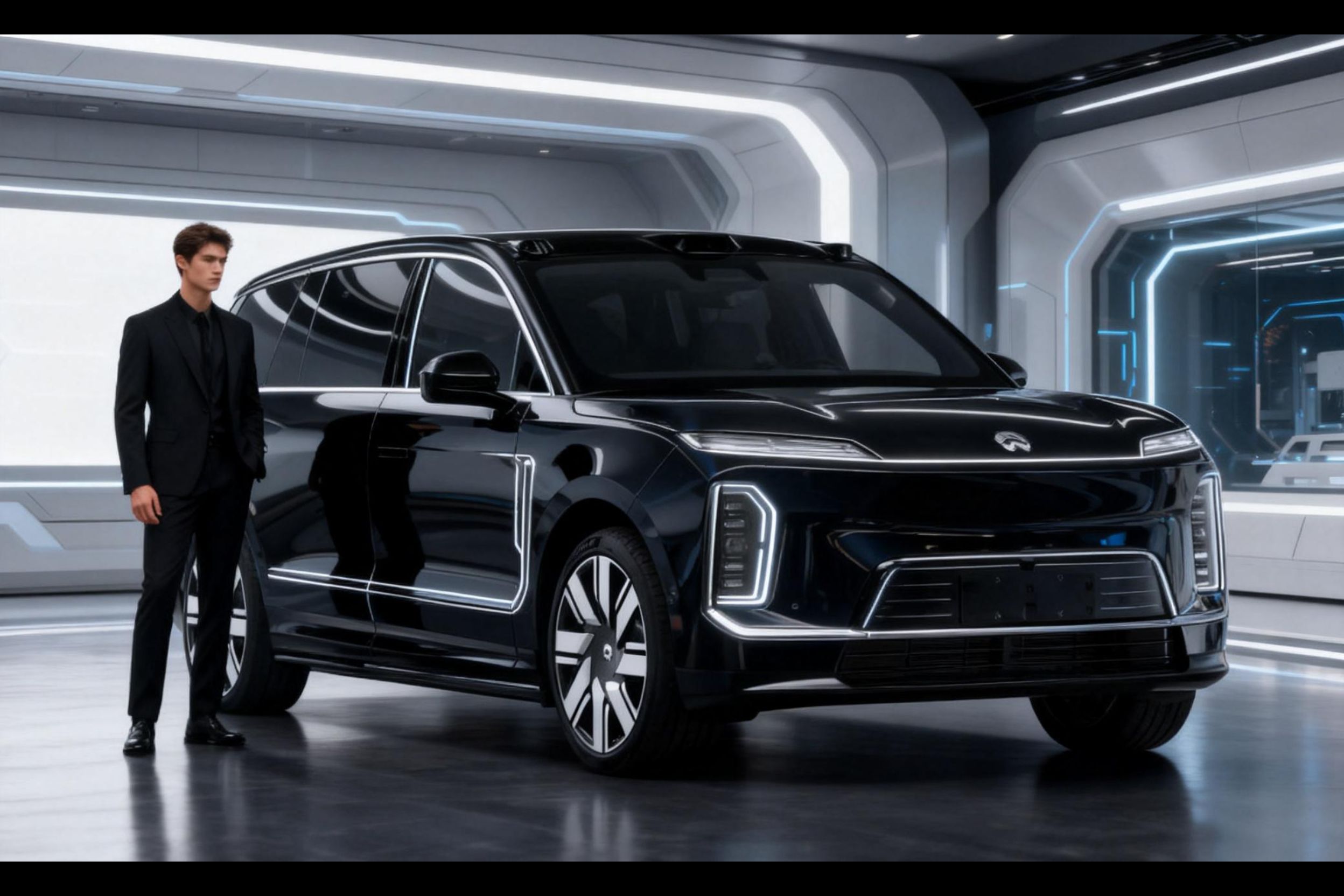 霸气十足的ES9你喜欢吗？    5360mm的车长，3250mm的轴...