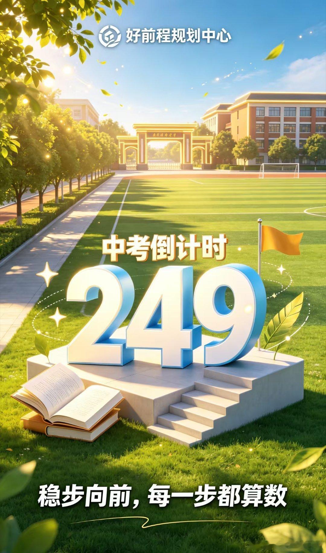 🍊🍎🍓2027中考倒计时249天——249天，用专注对抗浮躁；249天，用坚持对抗焦虑；249天，用行动对抗迷茫。你只管努力，时间自有答案。中考加油[拳头][拳头][拳头] #中考[超话]#  ​