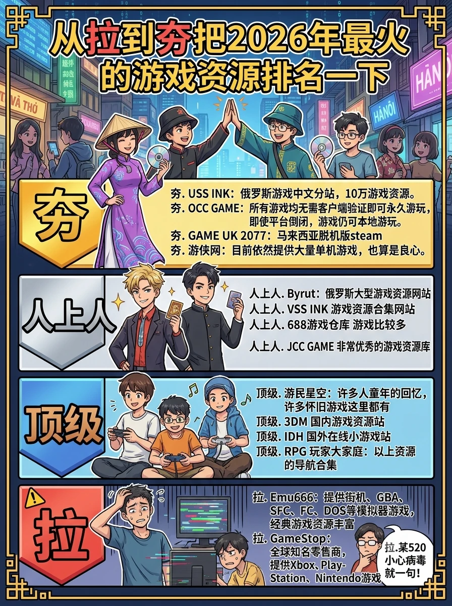 从夯到拉，2026年游戏资源排行榜