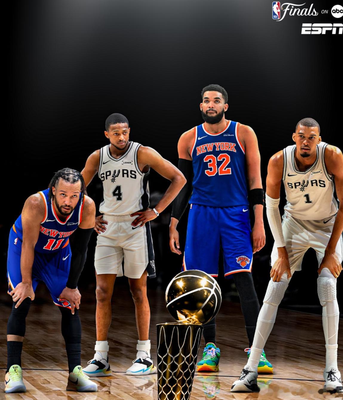 NBA总决赛前两场打完，尼克斯连续两场在客场击败马刺，系列赛总比分2-...