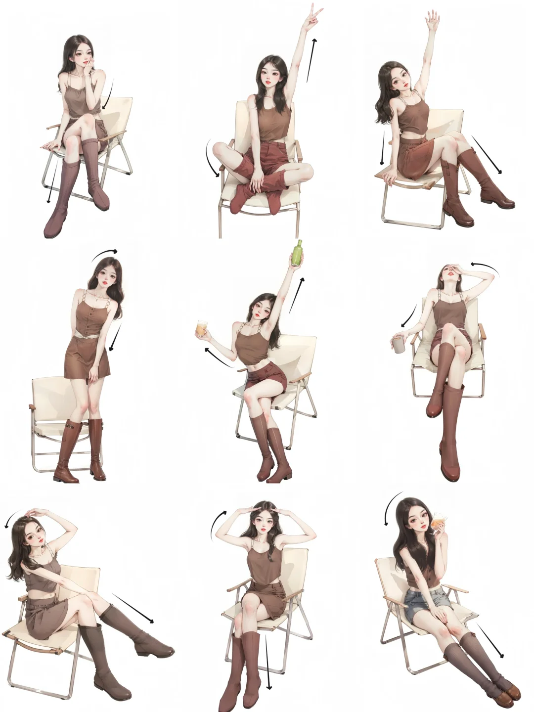 九个探店坐姿拍照姿势～谁拍谁好看✅