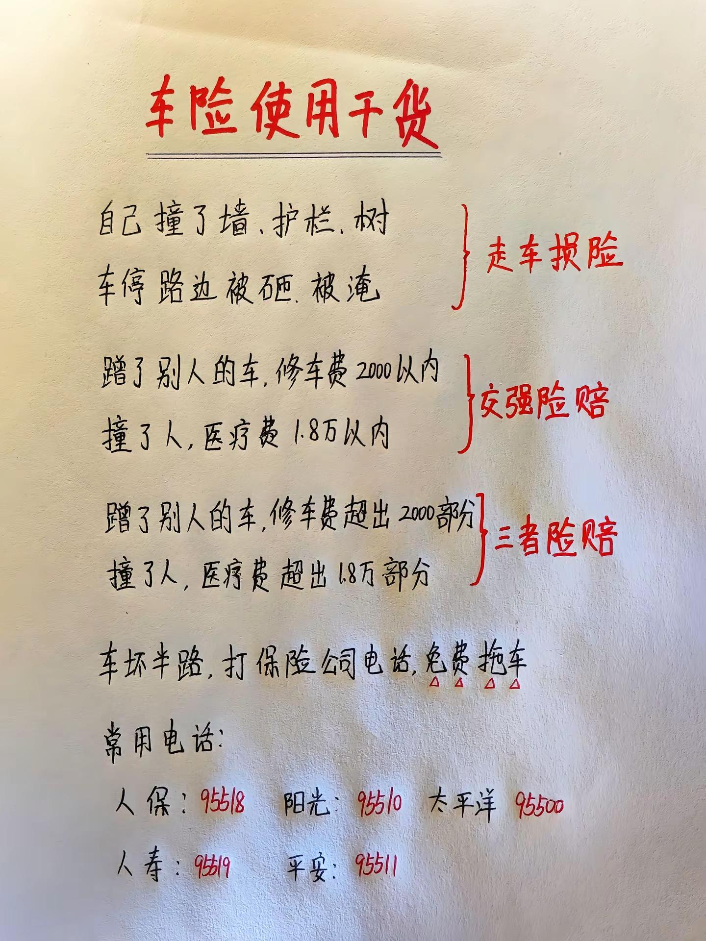 车险使用干货。90%车主不知道，车险该这样用。希望大家出行平平安安！手写文案 车险小知识 车主必看 用车干货