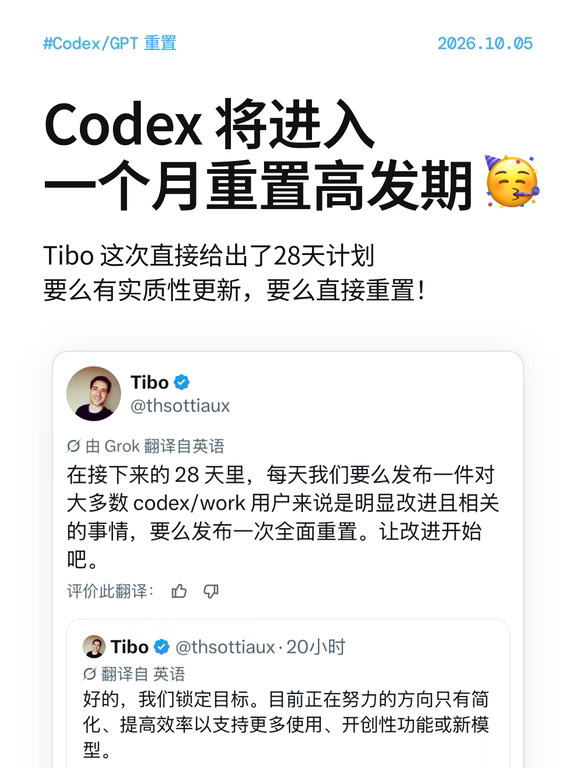 ‼️ Codex 或将迎来重置高发期