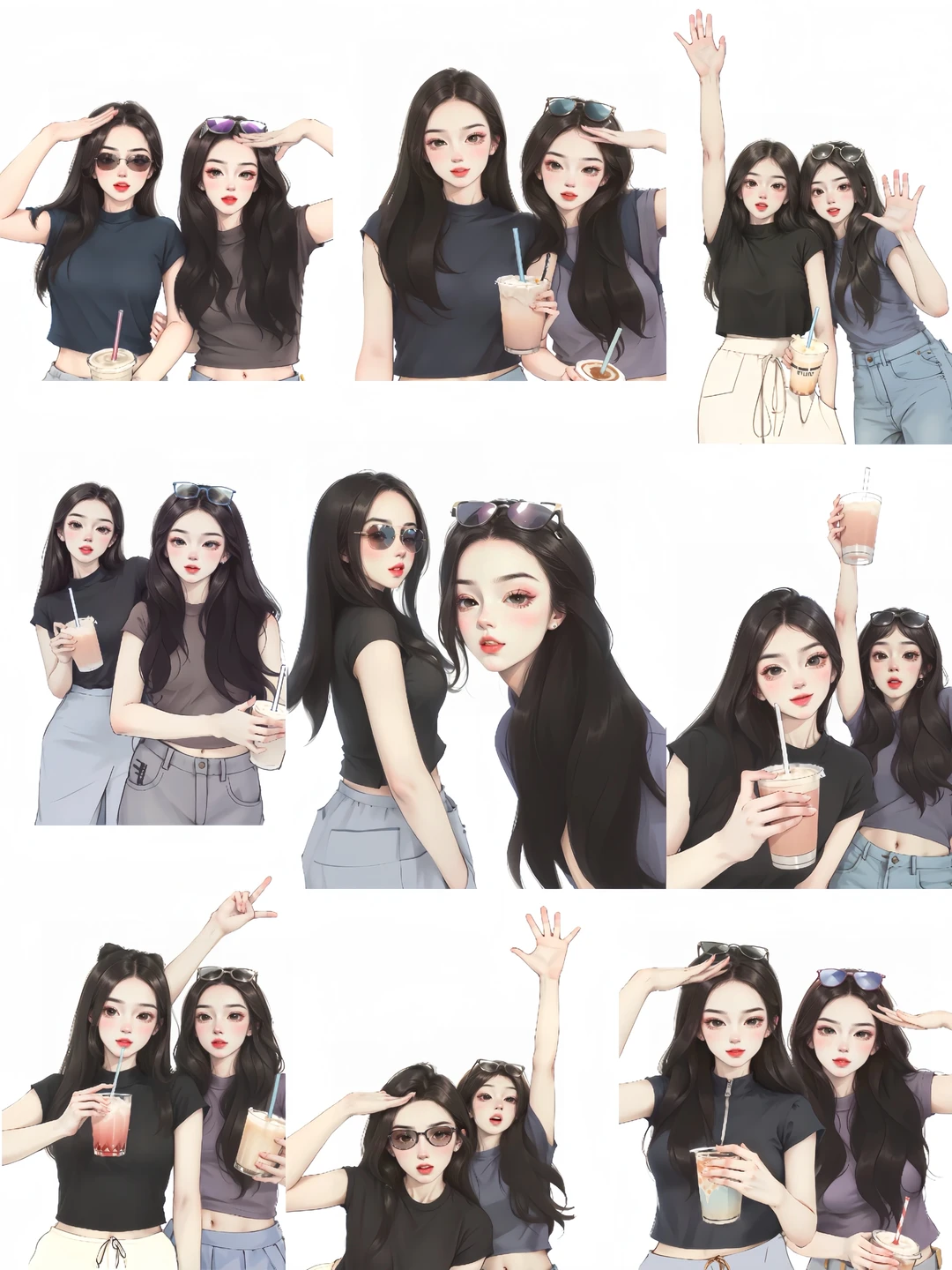 好朋友我们一起这样拍！！姐妹合照姿势🤳