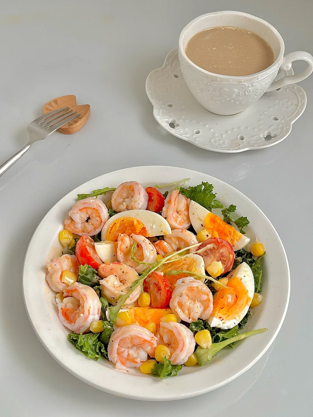 ️☀️11.19工作早餐｜低脂高蛋白虾仁鸡蛋沙拉