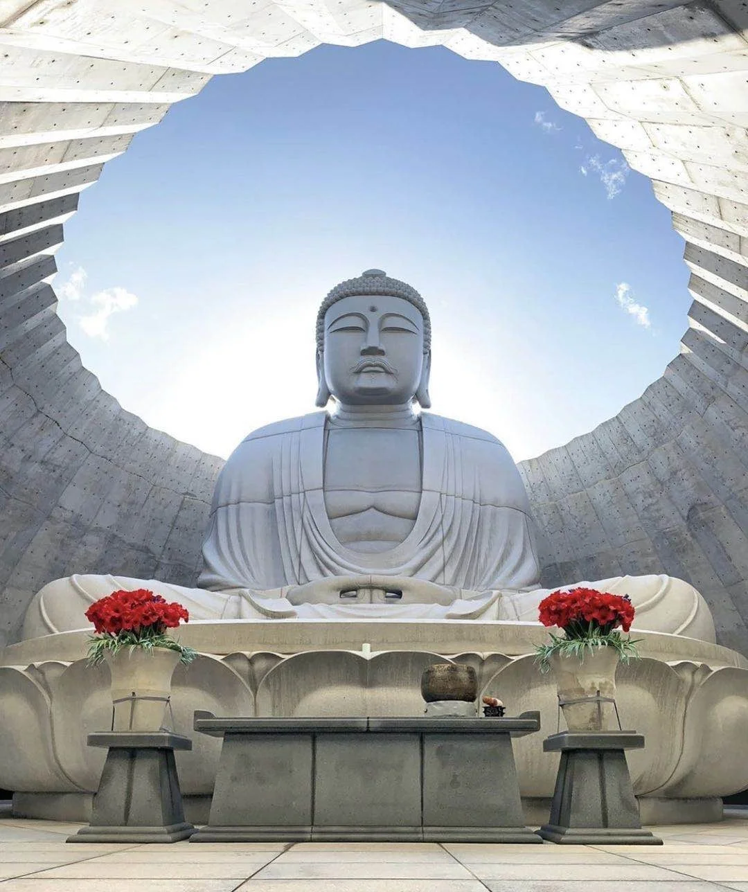 日本北海道|万花丛中头大佛超萌超有爱