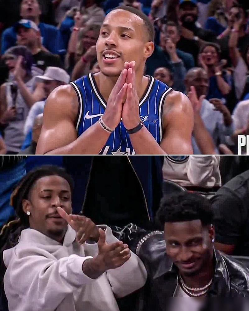 昔日队友变对手，一记三分后，莫兰特竟在场边对他开枪庆祝！ 你没看错...