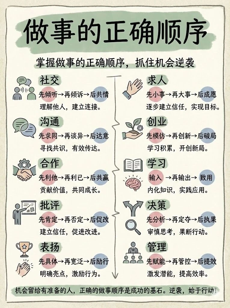 正确做事的顺序