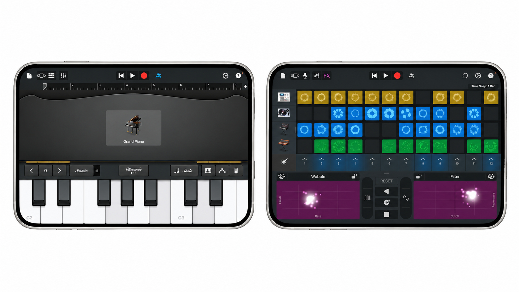 【Apple 更新更多 app，支持 iPhone Duo】

Apple 今日更新了 TestFlight 和 GarageBand，使其支持 iPhone Duo 的内外显示屏。

这两款 app 都具有垂直工具栏，现在可以在 iPhone Duo 上以任何方向正确显示。

TestFlight 的功能基本相同，iPhone Duo 显示屏的优势并不明显，但 GarageBand 采用了更宽 ​