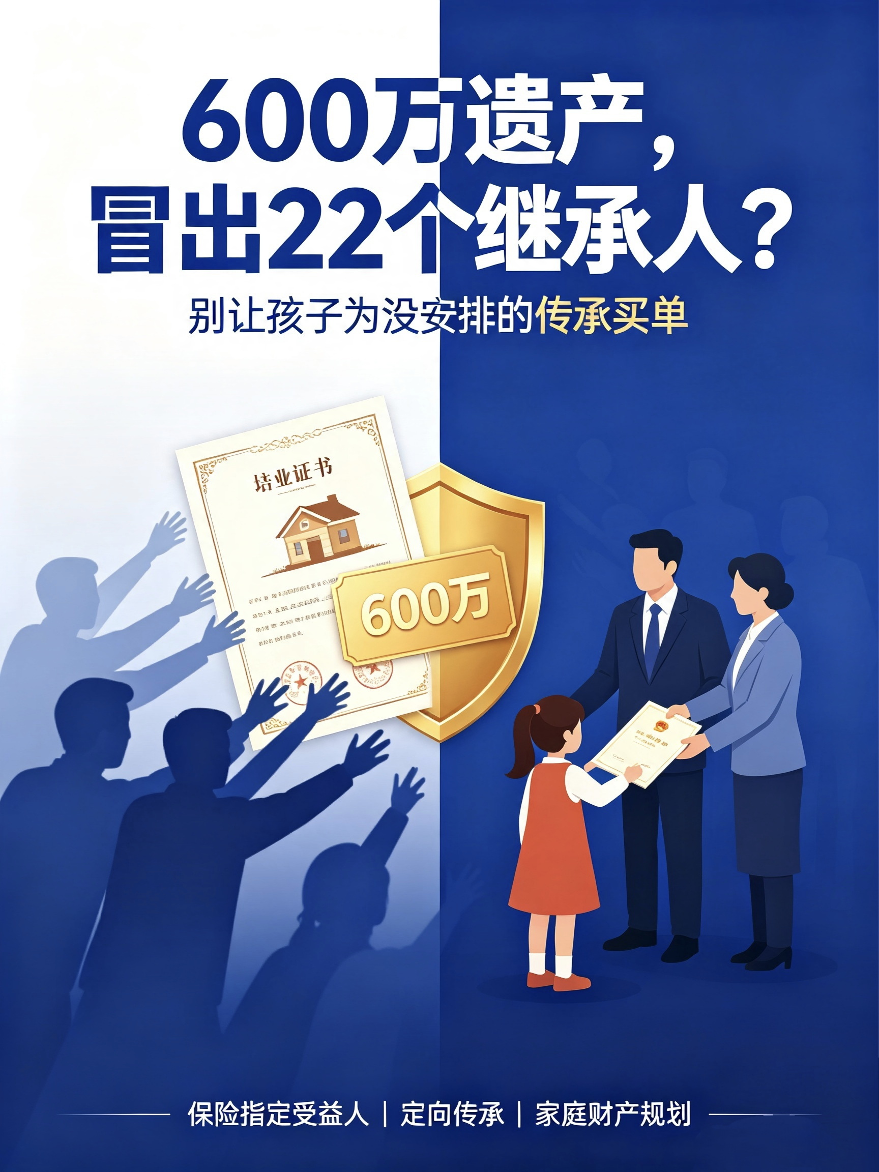 独生女600万遗产被22人瓜分？
 
温州独生女杨蓉的事，看得我后背发凉😱
父母留下600万房产，去办过户时才发现法定继承人有22个！
大半亲戚她连面都没见过，甚至还有结怨多年断了联系的
一听说能分钱，人性直接现原形：有人关机玩消失，有人明码标价要好处
她为了拿回应得的房子，跨城市求人签放弃声明，折