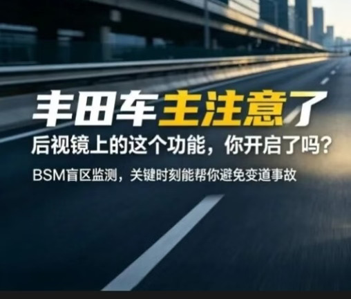 丰田车主必看：别让几千块BSM盲区系统落灰