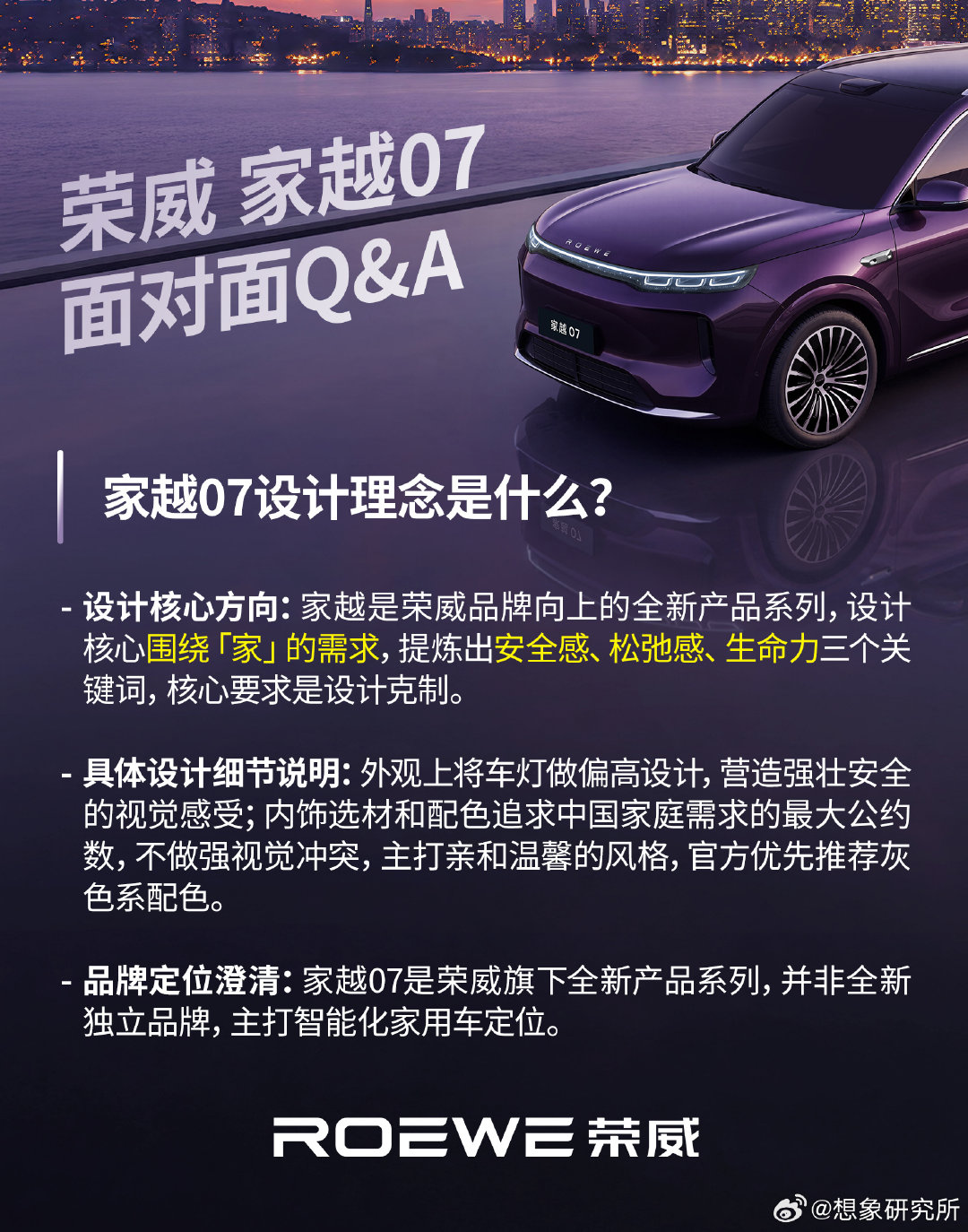 关于荣威家越07这款车，我总结了一些大家关心的问题。​