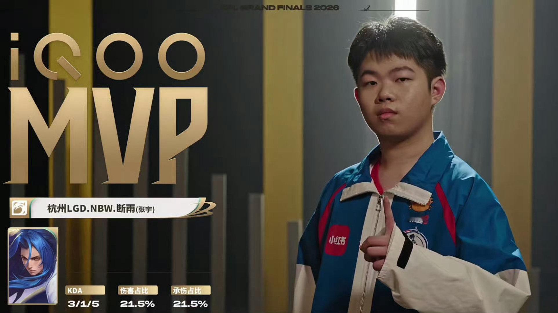 #LGDNBW年总让二追三##断雨年总三连MVP# 落后两局不崩盘！LGDNBW逆风翻盘，断雨持续carry，三连MVP实至名归，韧性拉满！ ​
