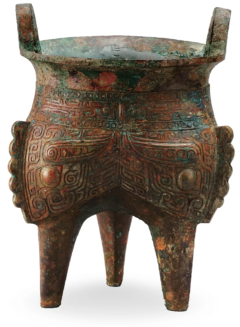 商周青铜器的锈蚀色彩：红锈俗称枣皮红。