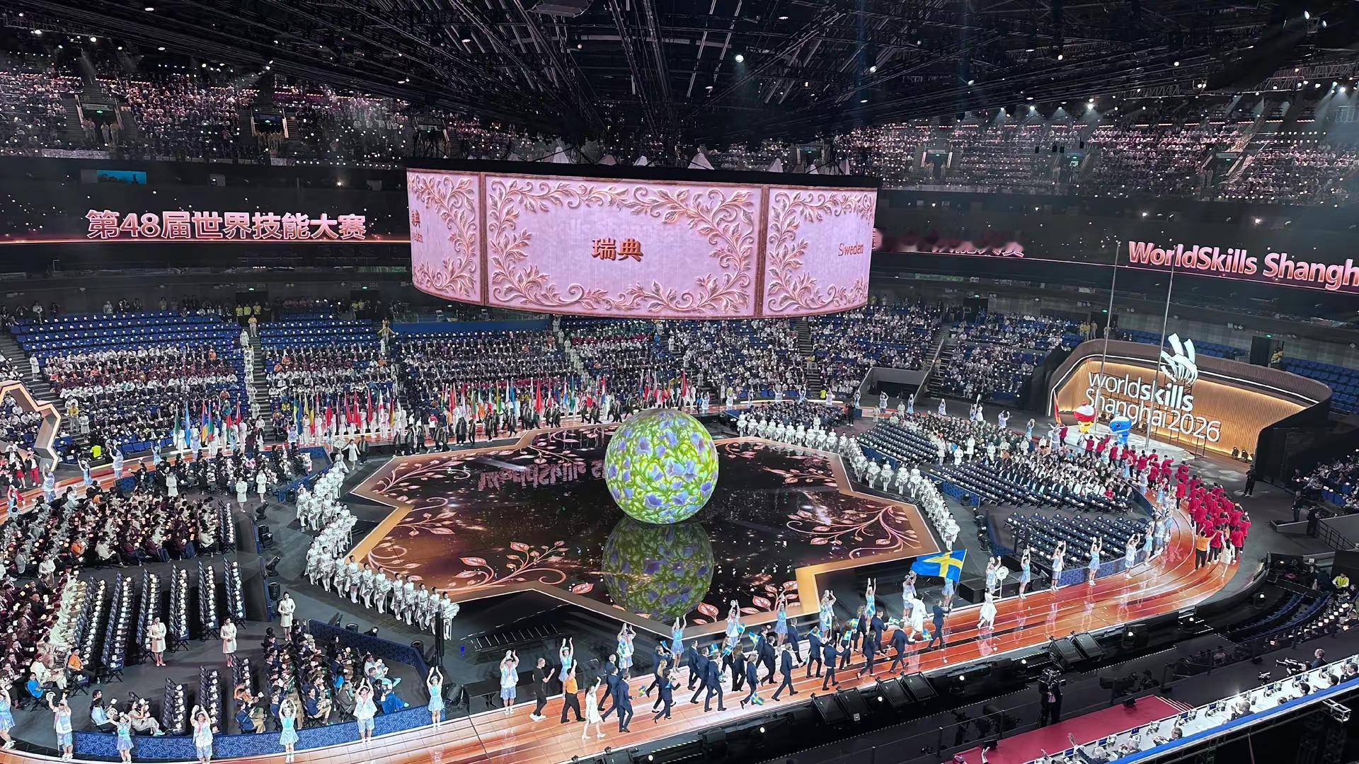 第48届世界技能大赛。开幕式开幕式上的中国红 中国代表团入场全场欢呼
