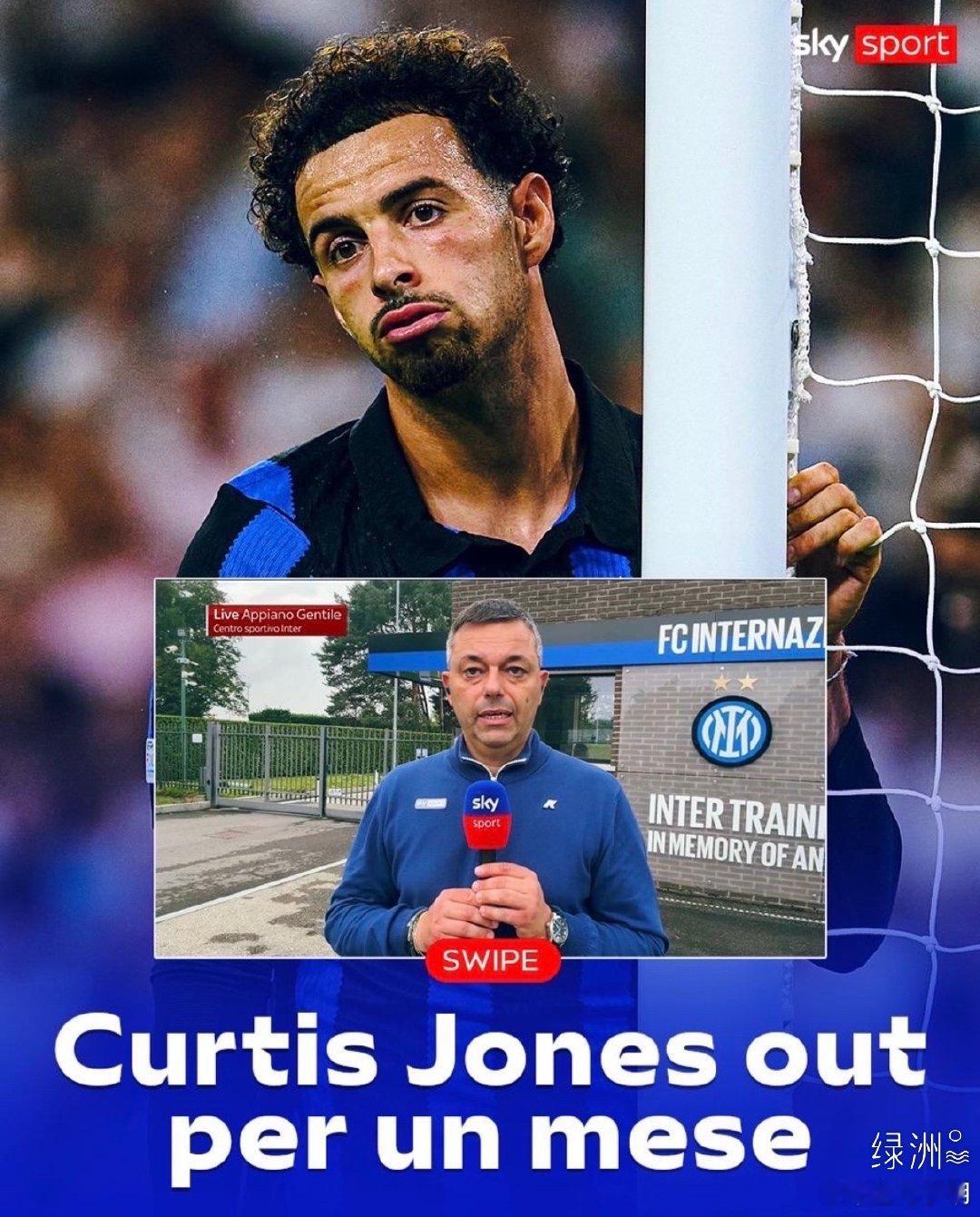 Curtis Jones受伤了，这位中场球员右腿内收肌受伤，将缺席一个月🏴󠁧󠁢󠁥󠁮󠁧󠁿🤕#国际米兰# ​