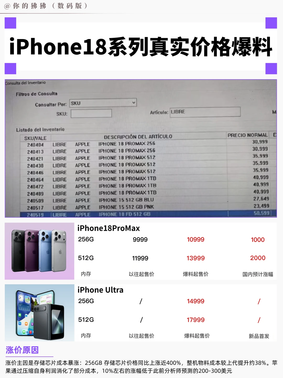 iPhone18系列价格爆料！附18全年降价节点！