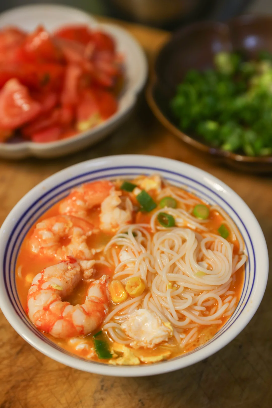 虾仁煎蛋汤粉（351）汤头鲜甜米粉爽滑筋道