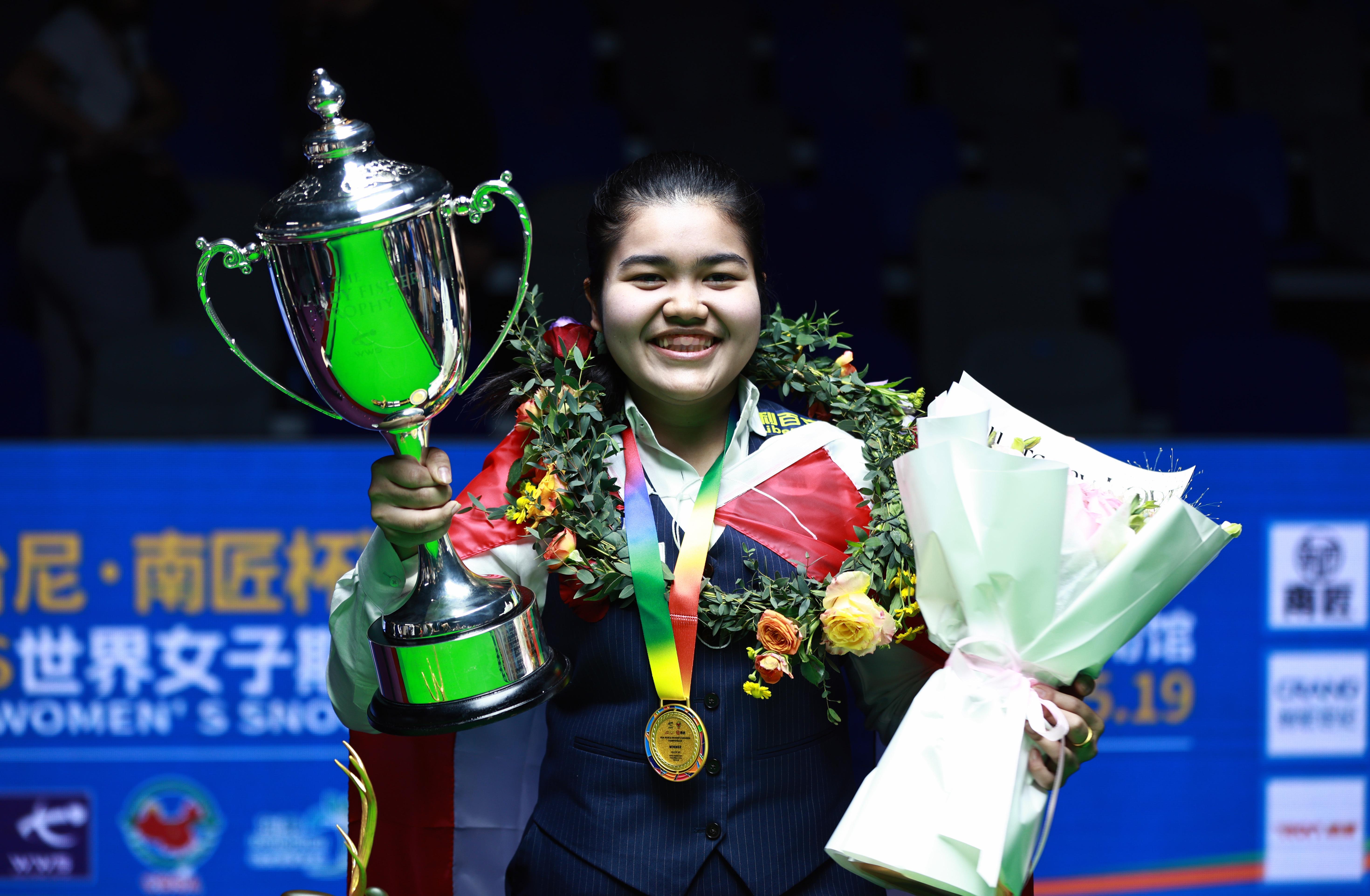 在广东东莞进行的2026世界女子斯诺克锦标赛决赛中，泰国选手查诺伊6...