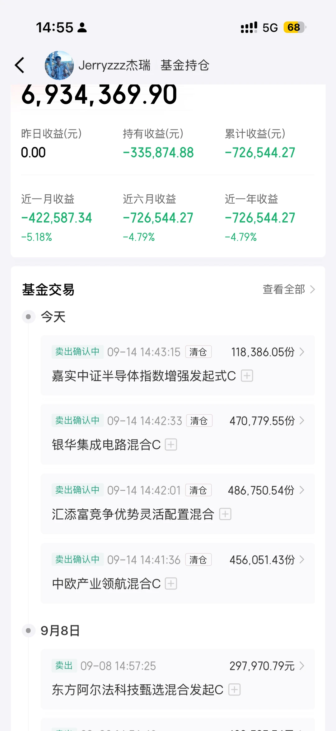 大佬太有魄力了 全都清仓了