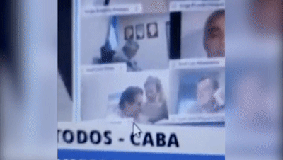阿根廷議員視頻會上摟著女友親吻胸部被直播 怪網絡不好以為掉線-圖6