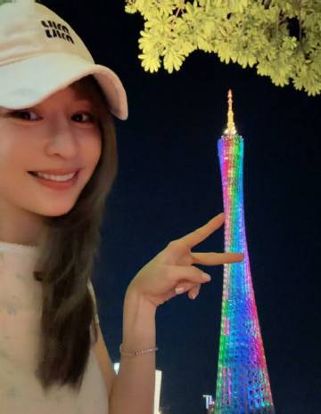 王心凌真的是太美了，广州塔风景也很美<span class="url-...