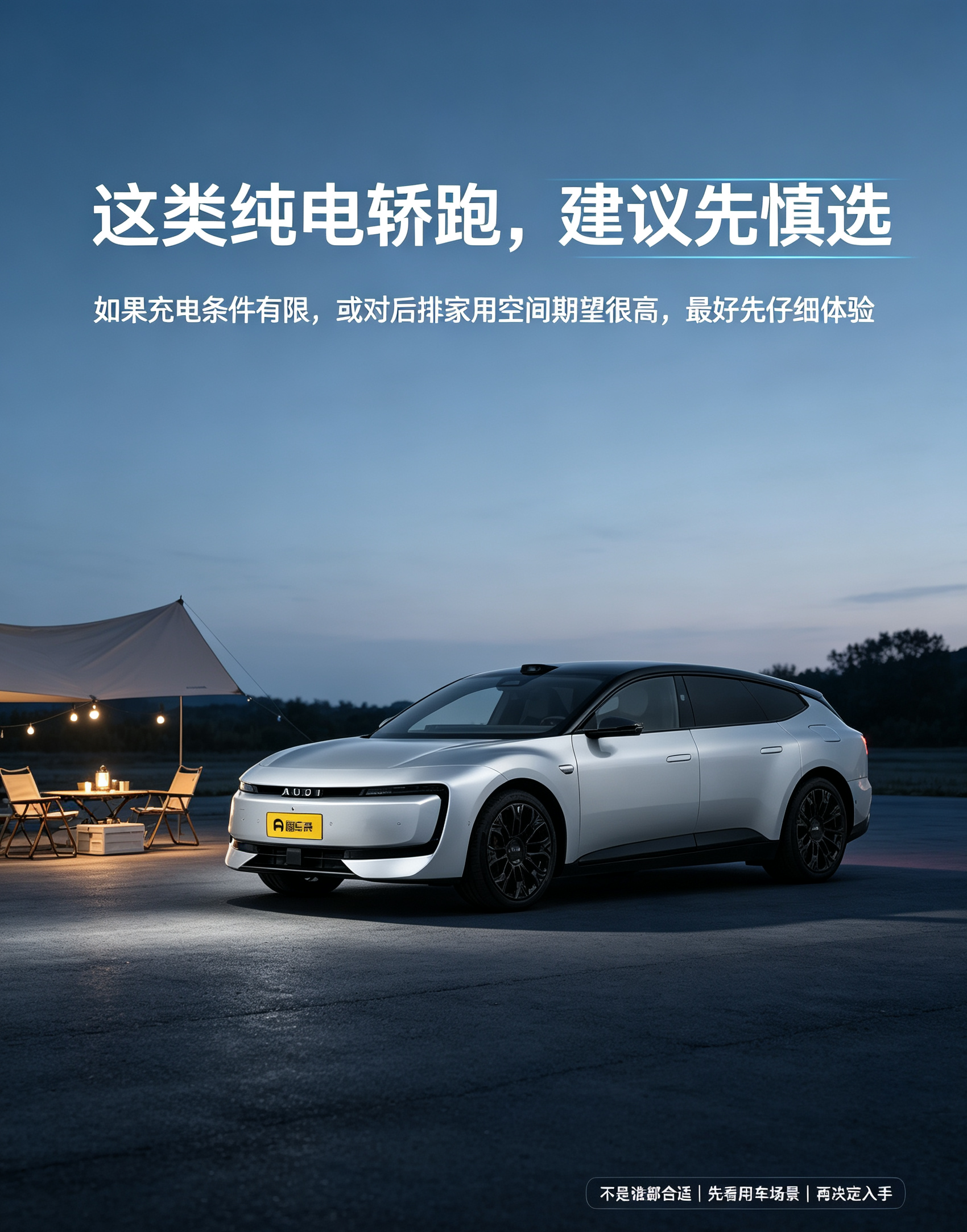 奥迪 E5 Sportback：这类纯电轿跑，为什么建议有些人先慎选？
奥迪 E5 Sportback 的定位很明确，它更偏向运动、设计感和电动化体验，适合对驾驶质感、科技感和个性造型有要求的人。但正因为它的取向鲜明，有些人群确实值得先慎选，尤其是那些把它当成传统家用 SUV 或纯舒适轿车的人。首先