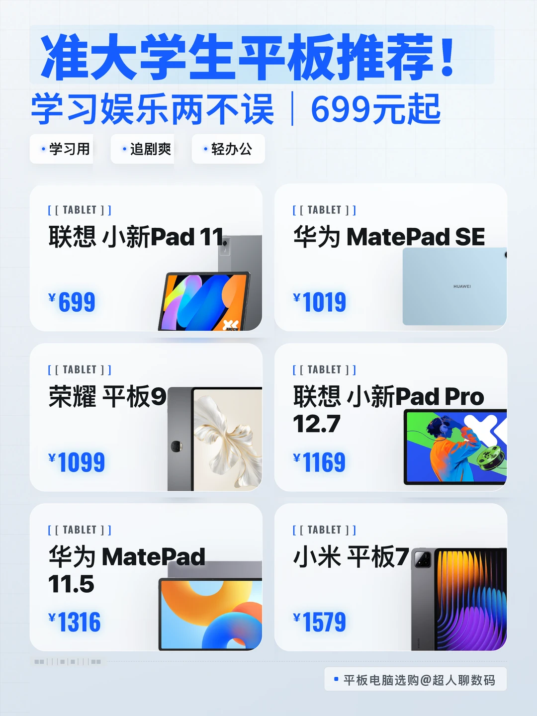 准大学生第一台平板怎么选？这6款值得买！