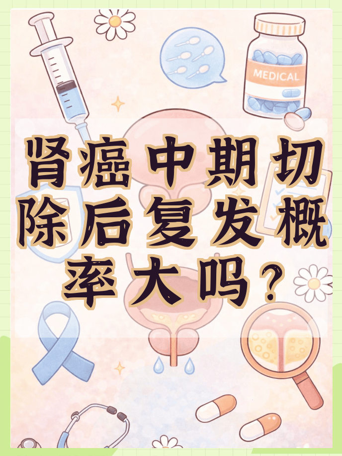 直接回答：肾癌IIB期（肿瘤>10cm、局限于肾内、无淋巴结和远处转移，T2bN0M0）的术后复发率属于&34;中危&34;档——5年内复发（主要是远处转移）约20%~35%，5年之后的&34;晚期复发&34;还有约10%，所以随访必须拉到10年以上。 具体数字拆开讲。
 
一