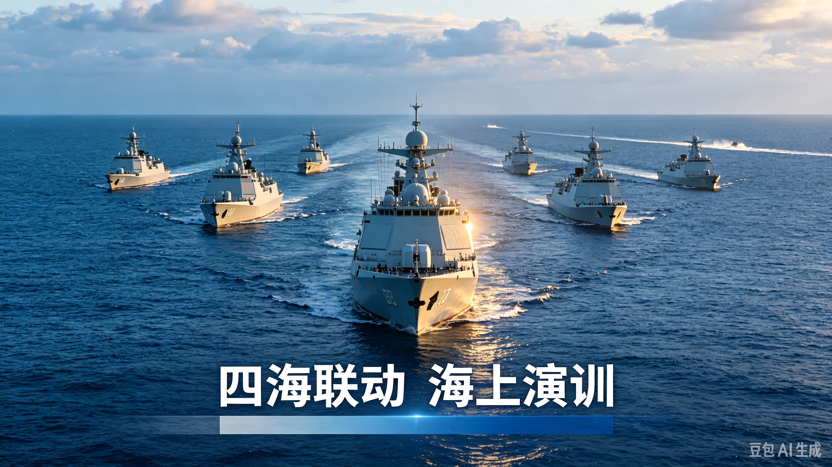 时事评论员解读，美日举行联合军演之际，解放军开启四海联动演训，紧盯美日兵力集结路线，开展实弹演练。南海、东海、黄海、渤海多海域同步行动，不再是单一海域应对，形成全域协同的态势。
 
这一系列海上演训，属于常态化合法军事训练，目的是检验多兵种联合作战能力，筑牢海上